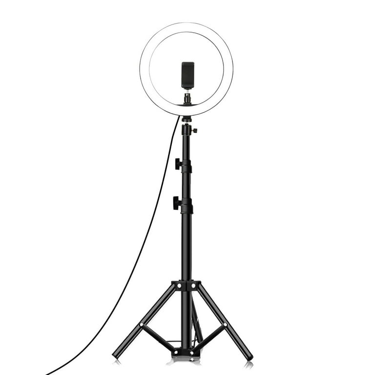 Wekvgz 10 inch Dimmable LED Ring Light with Tripod Stand and Phone
