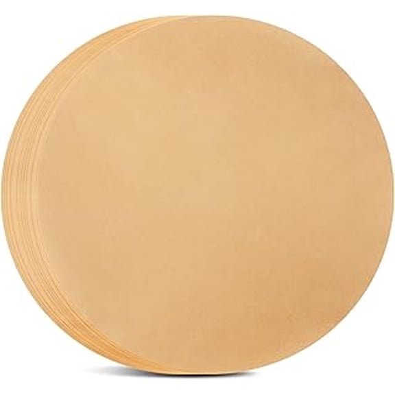 Wekvgz 100Pcs / 200Pcs Parchment Paper Rounds 14 Inch Pizza Parchment Paper Oil Proof Parchment Paper Baking Sheets Non Stick Precut Baking Parchment Sheets Baking Parchment Circles for Baking