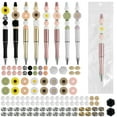 thumbnail image 1 of Wekvgz 16pcs Beadable Pens Kit Daisy Themed DIY Beaded Pens Multicolor Beads Assorted Black Ink Bead Pens Set Creative Beaded Ballpoint Pen Refills Replaceable for Women Kids DIY Gift Art Crafts, 1 of 10