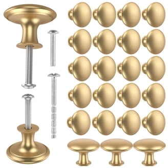 gold dresser knobs amazon Haliwu 10 Pack Gold T-bar Knobs, Knurled Cabinet Knobs, Champagne Gold Dresser Knobs, Kitchen Hardware Drawer Knobs