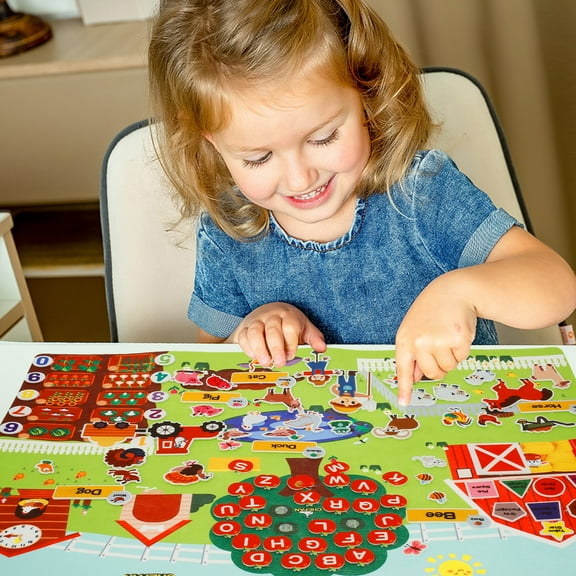 Wekvgz 2Pcs Felt Board Story Set Farm Theme Felt Story Board Early Educational Storytelling Felt Board Interactive Learning Felt Board Funny Preschool Felt Board for Preschool Boys Girls