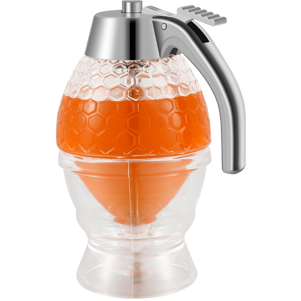2 PCS Glass Honey Dispenser No Drip, 10 Oz Maple Syrup Dispenser, No Mess Automatic Reflux Clear Glass Honey Jar With Dust Cover - Walmart Supplies - View #5