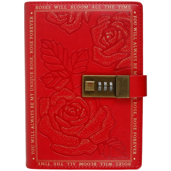 Wekvgz 2Pcs PU Leather Cover Lockable Journal for Writing Travel Journal Vintage Locking Notebook 224 Pages Thick Personal Locking Diary With Combination Passwords for Student Office Staff