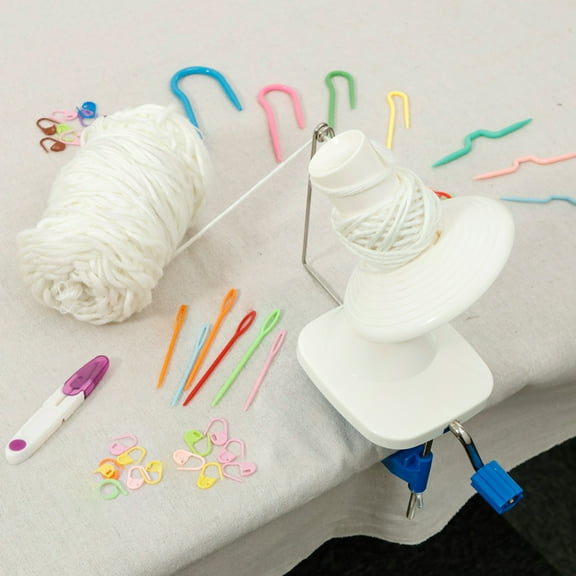 Wekvgz 2Pcs Yarn Ball Winder Manual Yarn Spinner Efficient Yarn Ball Roller Portable Yarn Winding Machine Clip on Table Yarn Cake Wool Winder Low Noise Yarn Winder for Knitting Yarn