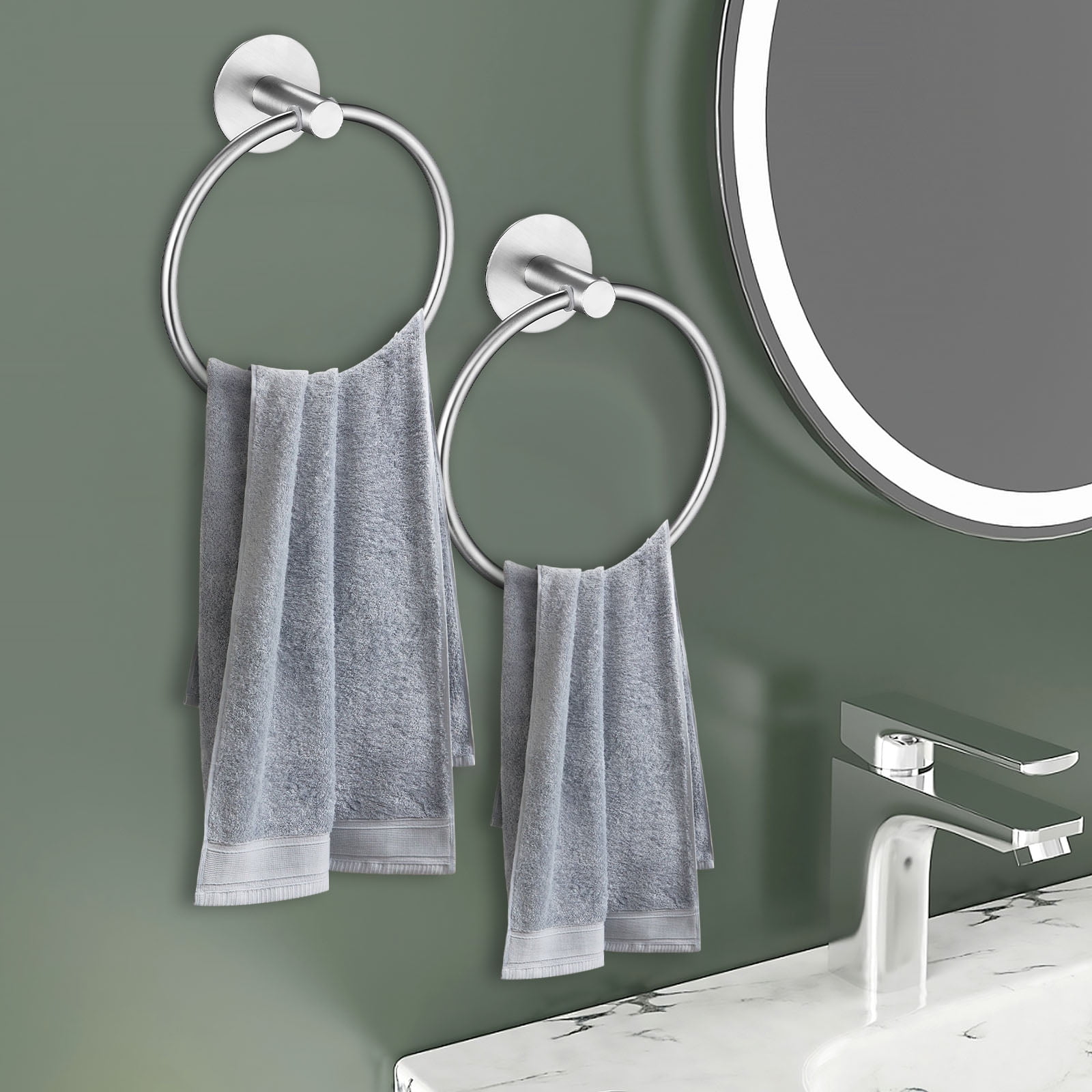 Towel Bars Installing Hand Towel Ring Bathroom Wall Mounted Brass