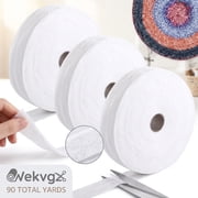 Wekvgz 3 Rolls Jelly Roll Batting Strip Polyester Quilt Batting Roll Cotton Batting Jelly Roll Rug Batting White Jelly Roll Batting Strip for Jelly Roll Rugs Throw Rugs Braided Rug 5.7cm