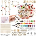 thumbnail image 1 of Wekvgz 314pcs Boxed Jewelry and Keychain Making Kit DIY Crafting Charms Bracelet Making Kits Cute Jewelry Beading Including Hooks Lobster Clasps Key Rings and Jump Rings for Craft Supplies, 1 of 11