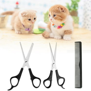 Wekvgz 3pcs Pet Grooming Scissors Set Dog Hair Cutting Tool Set Professional Shears Stainless Steel Thinning Scissors