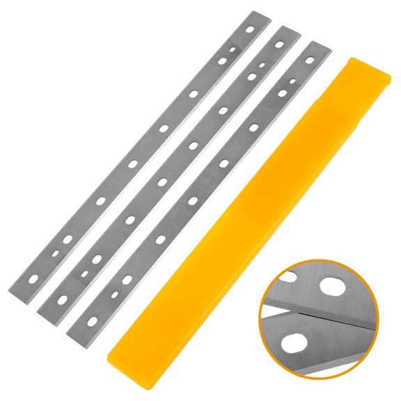 Wekvgz 3pcs Planer Blades High Speed Steel 13 Inch Electric Planer Blades Replacement Sharp Woodworking Planer Blades with Storage Box Compatible with DW735 DW735X Planer
