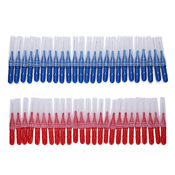 Wekvgz 50pcs Interdental Brush Soft Dental Brush Between Teeth Interdental Cleaner Plastic Oral Toothpick