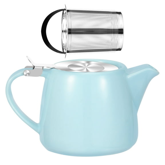 Wekvgz 550ml Ceramic Teapot With Detachable Tea Infuser Japanese Style Porcelain Teapot Smooth Surface Ceramic Tea Kettle With Dust Proof Lid for Home Tea House