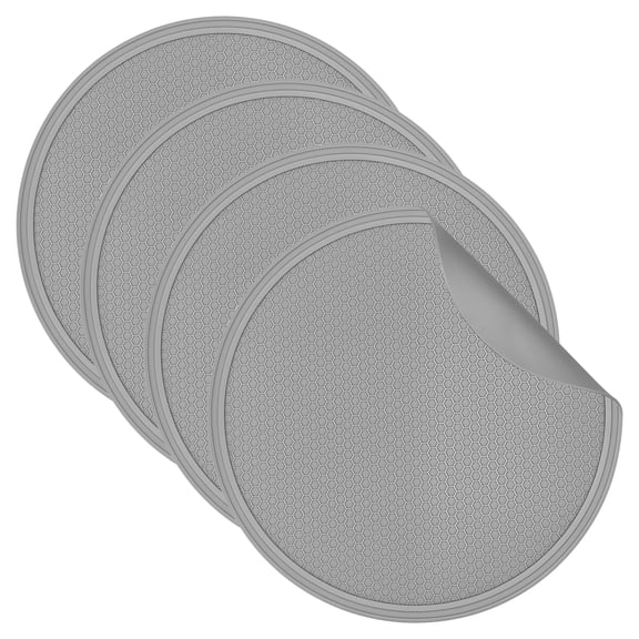 Wekvgz 8Pcs Silicone Microwave Mats Heat Resistant Silicone Hot Pads Round Silicone Trivet Mats Multipurpose Hot Dish Mats for Countertop Table Stovetop Oven Refrigerator