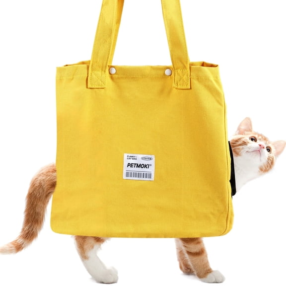 Wekvgz Cat Carrier Bag Canvas Cat Shoulder Carrying Bag Breathable Cat Carry Tote Bag Portable Cat Carrier Pouch Multipurpose Cat Travel Carrier Bag for Nail Trimming Car Travel