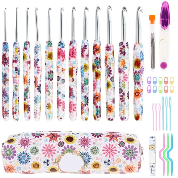 Wekvgz Crochet Hook Set Exquisite Knitting Hook Comfortable Hooks Knitting Needles Kit Interesting Knit Needles Weave Yarn Set Smooth Grip Crochet Needles for Crochet Supplies