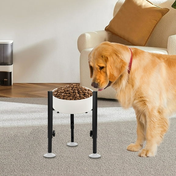 Wekvgz Dog Bowl Stand Width and Height Adjustable Elevated Dog Bowl Stand Sturdy Metal Dog Food Bowl Stand Stable Raised Dog Bowl Stand for Large Dogs Pets(Bowl Not Included)