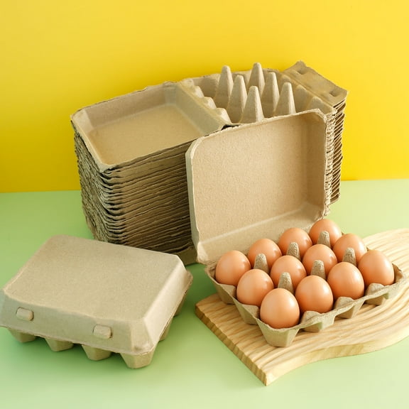 Wekvgz Egg Cartons Paper Pulp Empty Egg Cartons 3x4 Style Reusable Cardboard Egg Cartons Multipurpose Egg Carton Trays for Home Kitchen Fresh Duck Eggs Storage
