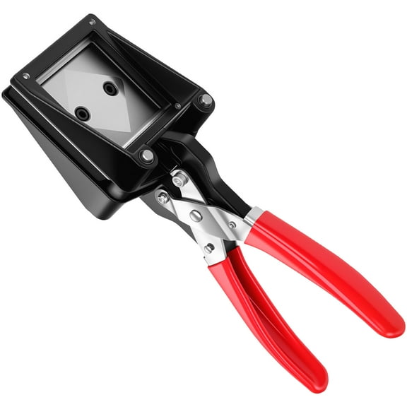 Wekvgz Handheld Passport Photo Cutter Easy to Use Versatile Black Metal Photo ID Die Cutter Portable Punch Picture Cutter Solid Passport Cutter Photo ID Die Cutter for Office