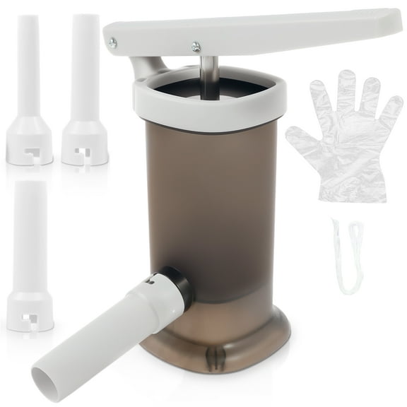 Wekvgz Manual Sausage Stuffer Machine with 4 Stuffing Tubes Vertical Sausage Stuffer Detachable Sausage Maker Large Capacity Meat Stuffer for Household Kitchen Use