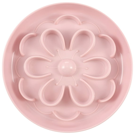 Wekvgz Plastic Slow Feeder Cat Bowl for Dry Wet Food Unique Flower Style Cat Food Bowl Dishwasher Safe Cat Eating Dish With Anti Slip Bottom for Home Travel