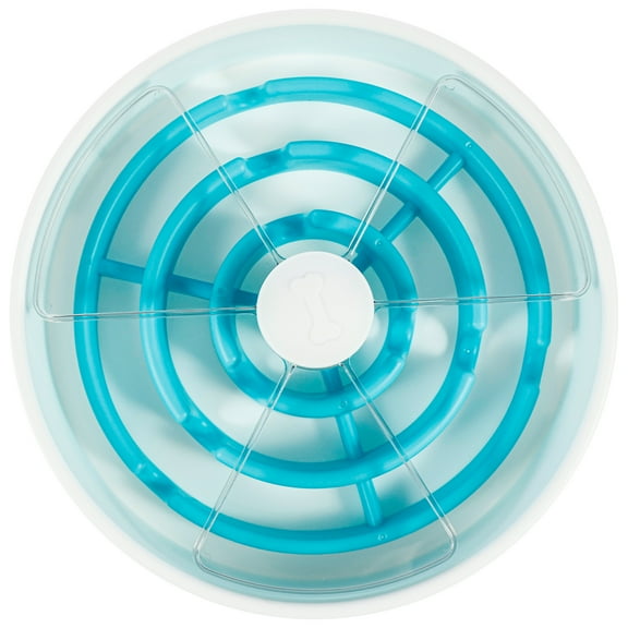 Wekvgz Plastic Slow Feeder Dog Bowl for Dry Wet Raw Food Non Slip Bottom 2 in 1 Puzzle Dog Feeding Bowl Detachable Puzzle Dog Food Bowl for Small Medium Large Dogs