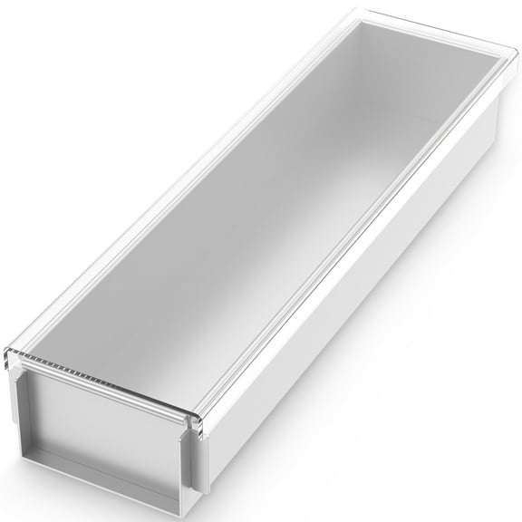 Wekvgz Rectangle Cake Mold Aluminum Alloy Rectangle Cake Mold with Acrylic Lid Nonstick Rectangle Cake Baking Tray Practical Tiramisu Pan with Removable Side Panel for Cheesecake Baking