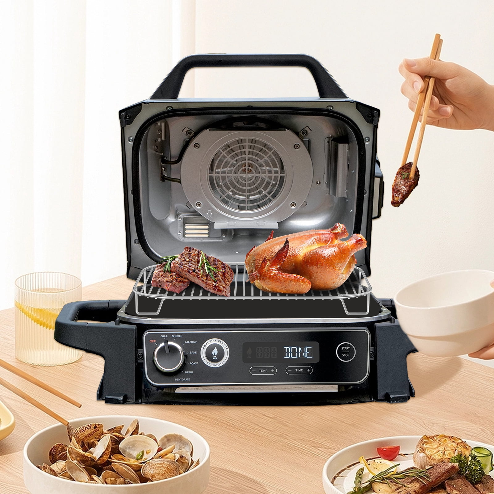 Ninja Smoker Rib Rack Ninja Rib Rack Griddle Plate And Roast Rack For Ninja Woodfire Outdoor ...