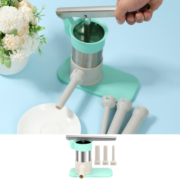 Wekvgz Sausage Stuffer Stainless Steel Sausage Making Tool with 4 Stuffing Tubes Efficient Sausage Stuffer Machine Removable Meat Filling Machine Sausage Filling Machine for Home Kitchens