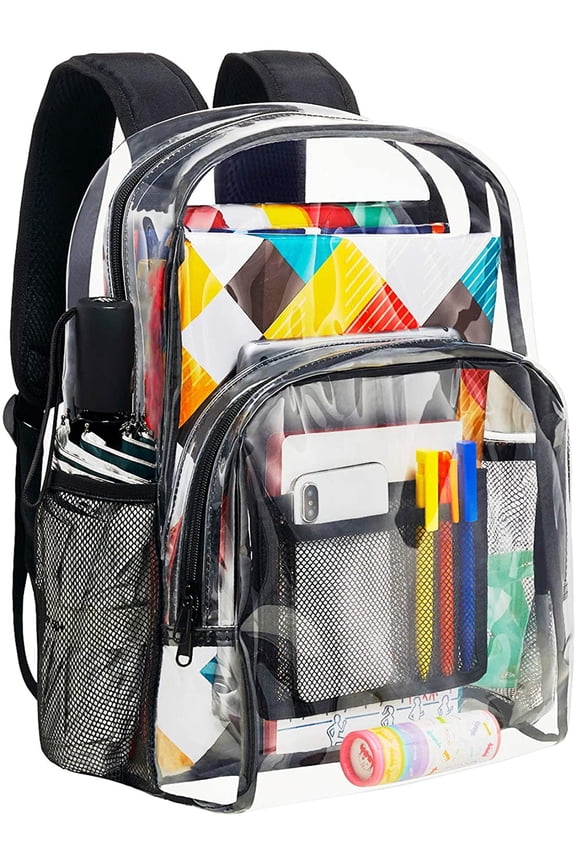 Sex Transparent Heavy Duty PVC Backpack, Clear