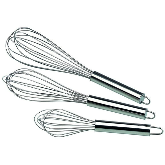 Wekvgz Smary Cook Stainless Steel 3-piece Balloon Wire Whisk Set 8- 10 -12 inch