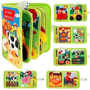 Wekvgz Soft Felt Quiet Educational Sensory Toy Animal Themed Reusable Interactive Busy Board Early Learning Activity Suitable For Infant Boys And Girls