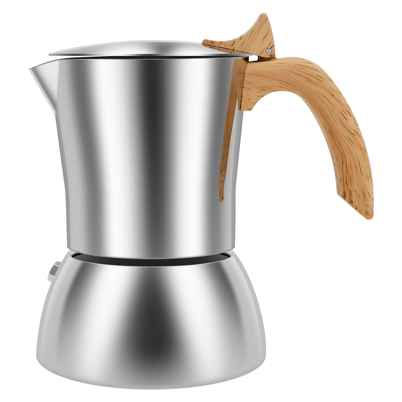 Wekvgz Stovetop Coffee Makers 200ML Induction Moka Pot Stainless Steel ...
