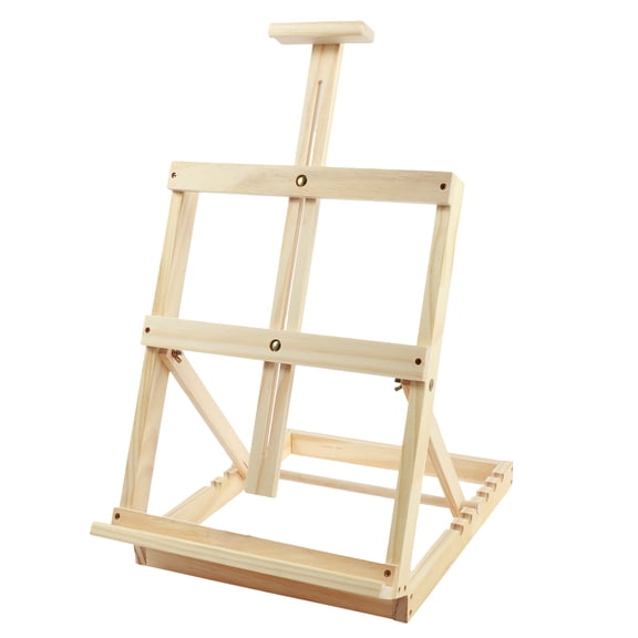 Wekvgz Tabletop Easel 18 Inches H-Frame Wood Easel Adjustable Easel Stand for Painting Multipurpose Desktop Easel for Students Beginners Painting Enthusiasts