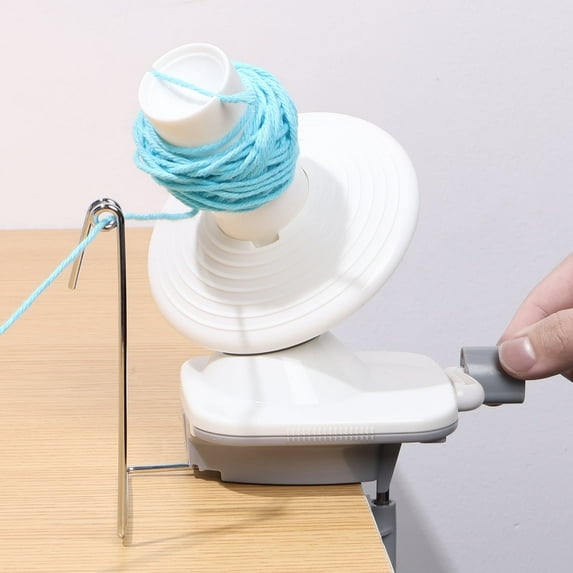 Wekvgz Yarn Winder with Metal Handle Hand Operated Yarn Ball Spinner with Tabletop Clamp Efficient Yarn Cake Winder Detachable Tool Effortless Yarn Ball Winder for Knitting Yarn Fiber Balls