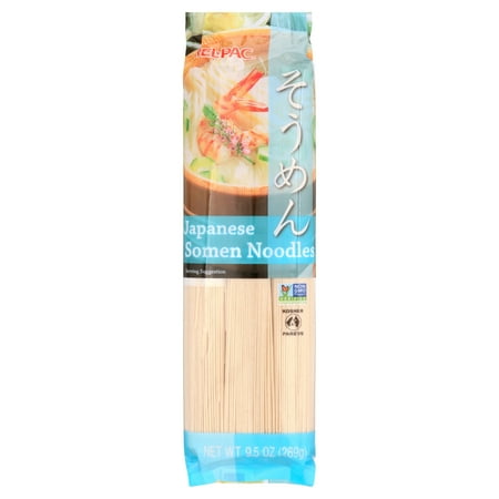 Wel-Pac Japanese Somen Noodles, Thin Wheat Noodles, 9.5 oz, Traditional Somen, Allergen Statement Included