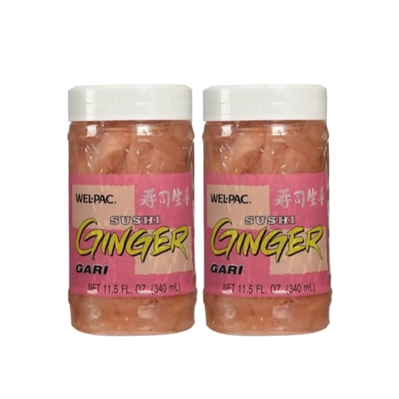 Wel-Pac Sushi Ginger Gari, Pickled Sushi Ginger, 11.5 Fl Oz (2 Pack)