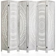 thumbnail image 1 of WelFurGeer Handcrafted Carved Wooden Room Divider Screen, Folding Privacy Screen for Room Separation, Decorative Room Dividers, 360° Adjustable Folding Panels for Privacy, Home, Office & Patio, 1 of 13