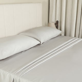 1000 Thread Count 100% Egyptian Cotton Fitted Sheet – Queen Size, Deep Pocket 22”, Sateen Weave, Ivory, Cooling & Breathable