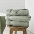 thumbnail image 1 of WelHome 100% HYGROCOTTON® 4-Piece Solid Soft Bath Towels Set, Cameo Green, 600 GSM, 30" x 56", Large, Absorbent & Plush Bathroom Towels, 1 of 10