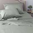 thumbnail image 1 of WelHome 100% Luxury Soft Cotton Sateen Wrinkle-Resistant 600 Thread Count 4-Piece Queen Size Deep Pocket Bed Sheets Set, 1 Fitted, 1 Flat Sheet with 2 Pillowcases, Sage, 1 of 8