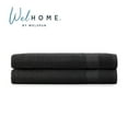 thumbnail image 1 of WelHome 2 Piece EVERYDAY USE 100% Cotton Bathroom Towels Set, 450 GSM, 2 Bath towels 27" x 54", Soft Lightweight, Hotels, Spa and Gym – Black, 1 of 9