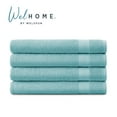 thumbnail image 1 of WelHome 4 Piece EVERYDAY USE 100% Cotton Bathroom Towels Set, 450 GSM, 4 Bath towels 27" x 54", Soft Lightweight, Hotels, Spa and Gym – Aqua, 1 of 9