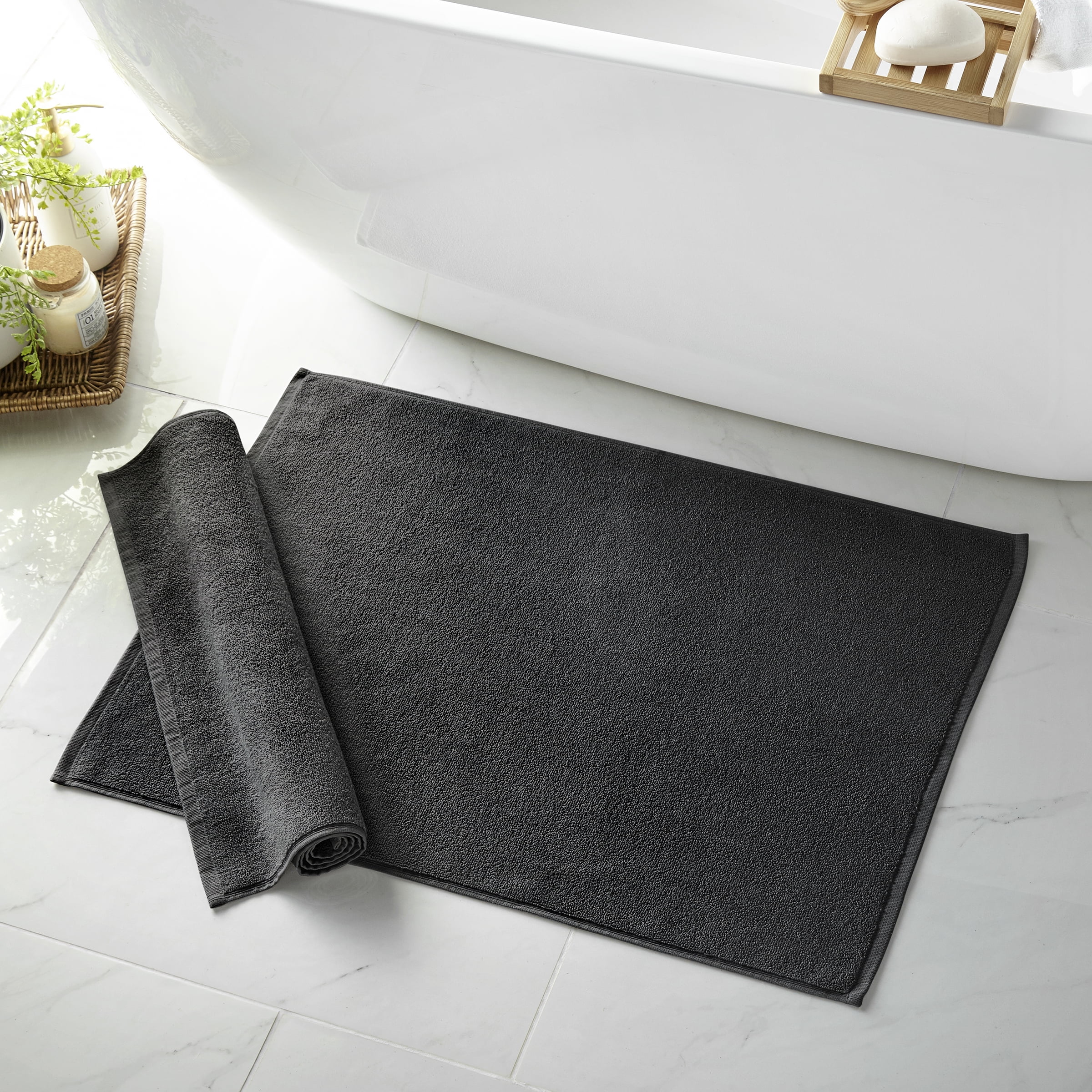 WelHome 2 Piece Bath Mat Set, 100% Cotton Bathroom Rugs, 20" x 30 ...