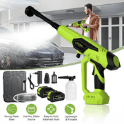 Welan 1450PSI Portable Cordless Pressure Washer, 21VF Power Washer with 6-in-1 Nozzle, 5L/Min Flow and 1 Rechargeable Battery, Compact Electric Cleaner for Cars, Windows, Driveways