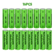 Welan 16Pcs Rechargeable Battery 1.5V 3000mAh AA Alkaline Batteries for Razor, Flashlight, Toy