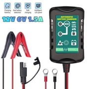 Welan 12V/6V Smart Battery Tender, 1.5A Battery Charger and Maintainer, Trickle Charger for Car Motorcycle