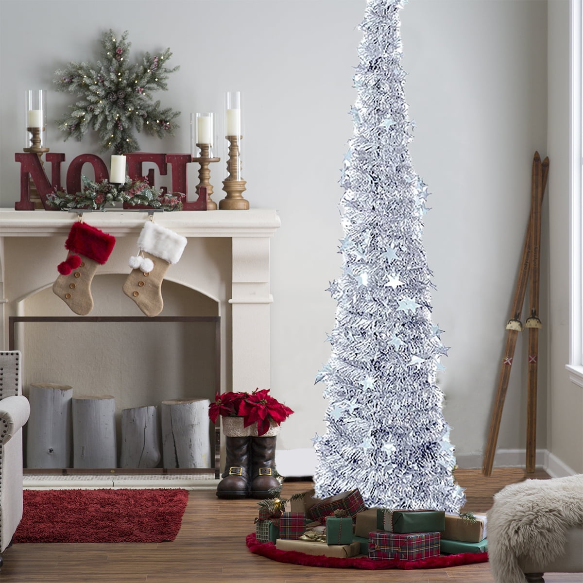 Welan Collapsible Christmas Tree,5ft Artificial Christmas Trees with