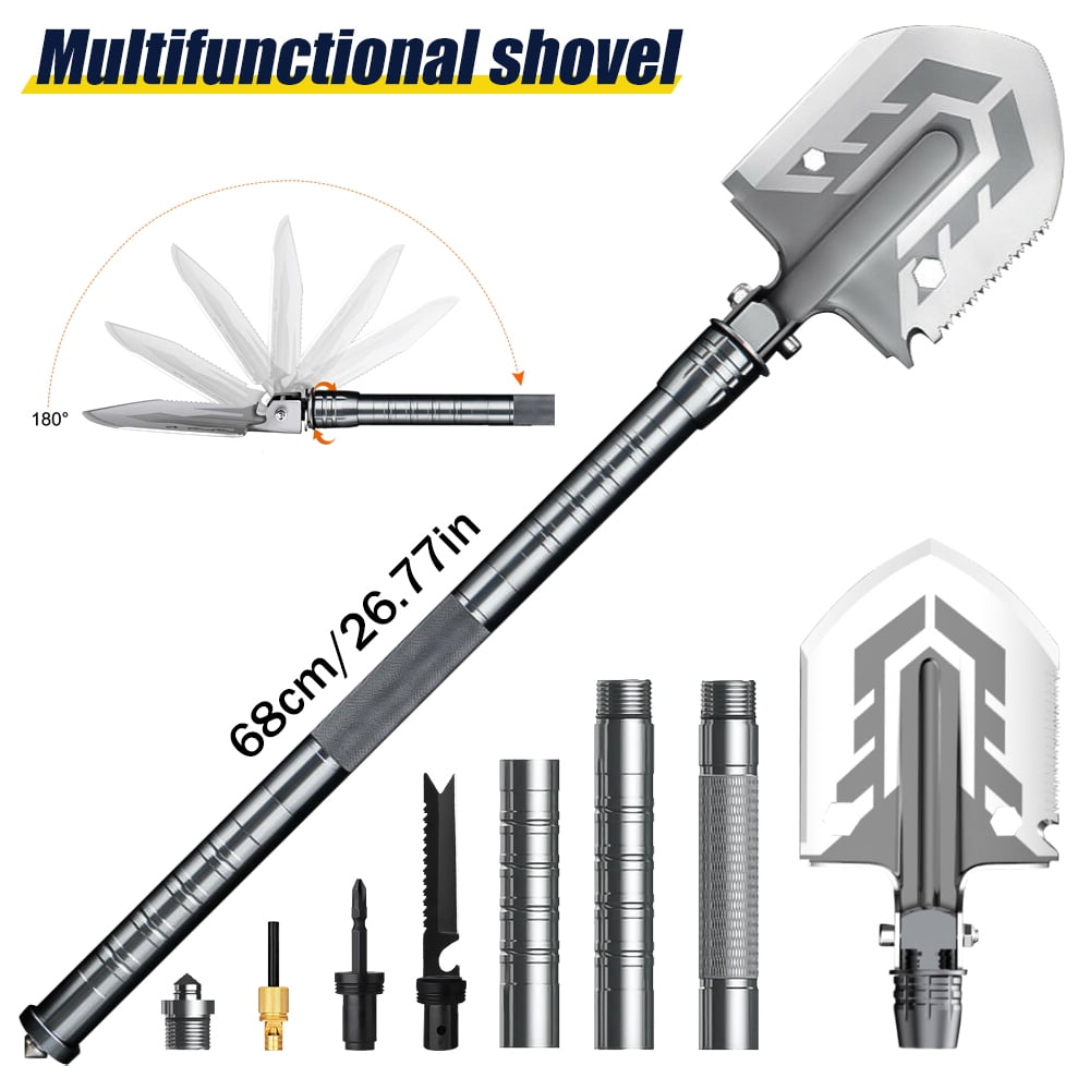 Welan Folding Shovel Set, Portable Multifunctional Military Shovel