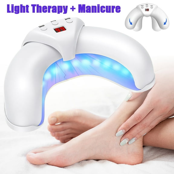 Welan Nail Fungus Laser Device, Semi-arc Nail Cleaning Light Device for Damaged and Discolored Nails