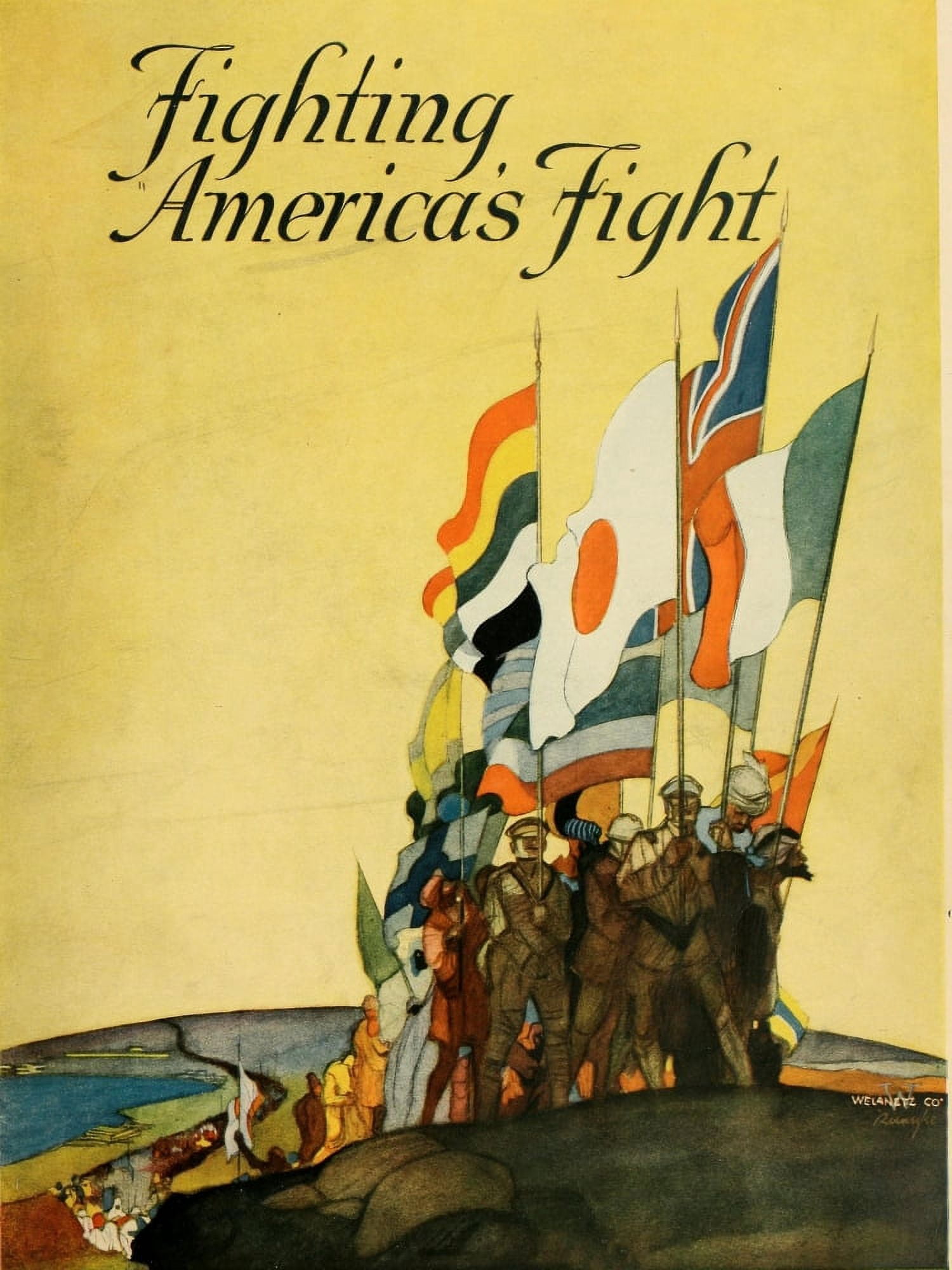Welanetz Co Fighting Americas Fight 1919 Canvas Art - (24 x 36)