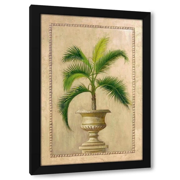 Welby 11x14 Black Modern Wood Framed Wall Art Titled - Key West Palm I